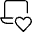 Laptop Heart Icon from Ultimate Light Set