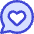 Chat Bubble Oval Favorite Heart Icon from Core Duo - Free Set