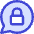 Chat Bubble Oval Lock Icon from Core Duo - Free Set