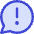 Chat Bubble Oval Warning Icon from Core Duo - Free Set