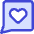 Chat Bubble Square Favorite Heart Icon from Core Duo - Free Set