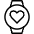 Smart Watch Circle Heart Icon from Ultimate Light Set