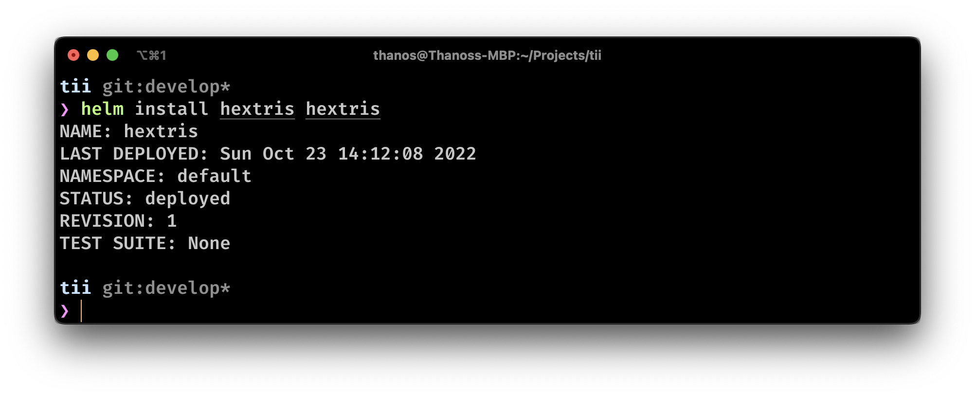 GitHub thanosstamatakis/hextrisk8s chart tests