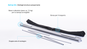 Roll Up XXL - dettagli struttura autoportante