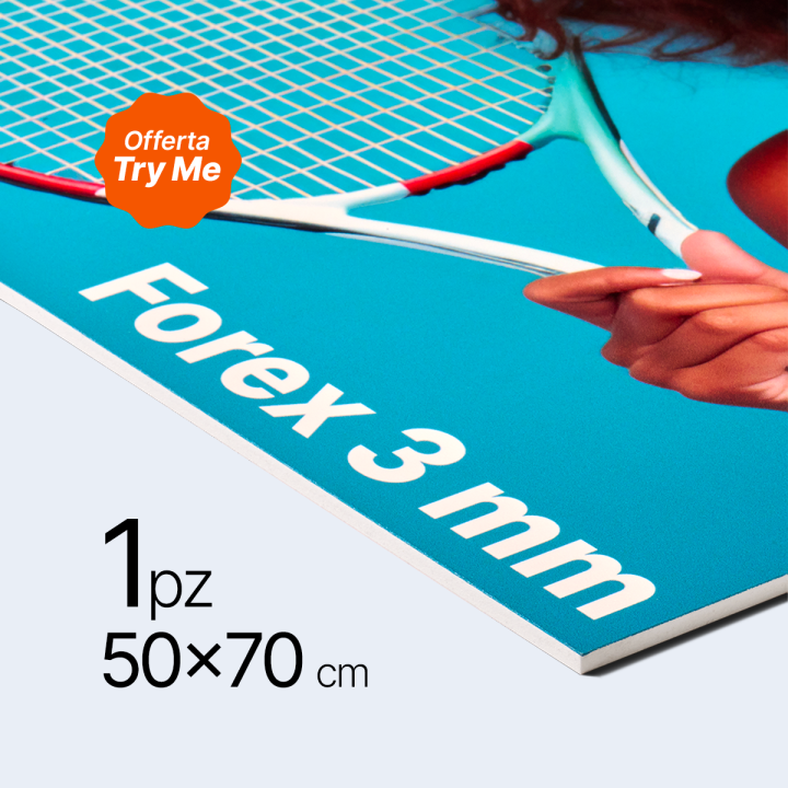 Forex 3mm 50x70 cm Promo Try Me - stampaestampe.it