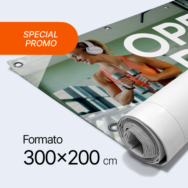 Striscioni 300x200 cm Rinforzo e Occhielli Offerta Speciale 2