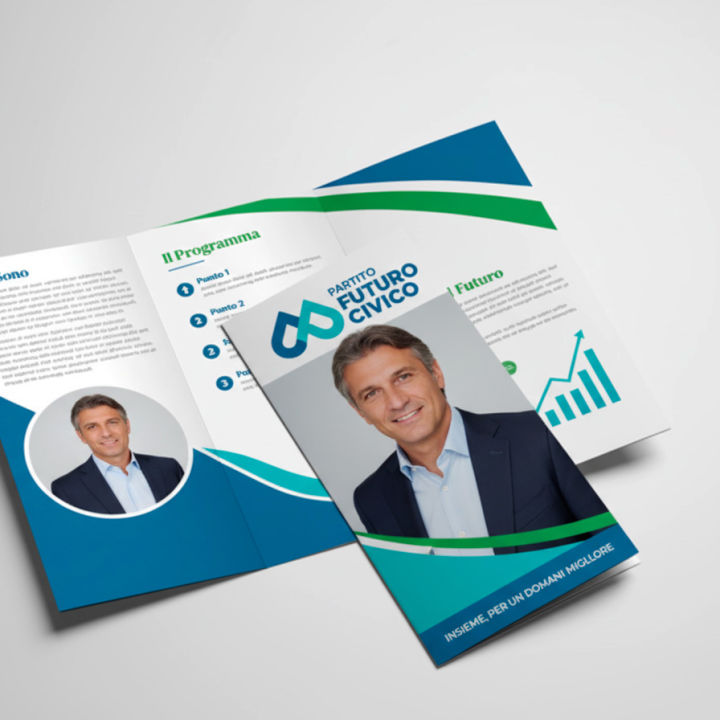 Stampa brochure elettorali in diversi formati e materiali con personalizzazioni
