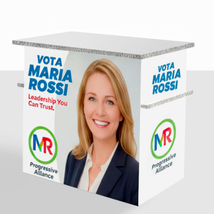 Desk Elettorale in Cartone personalizzato