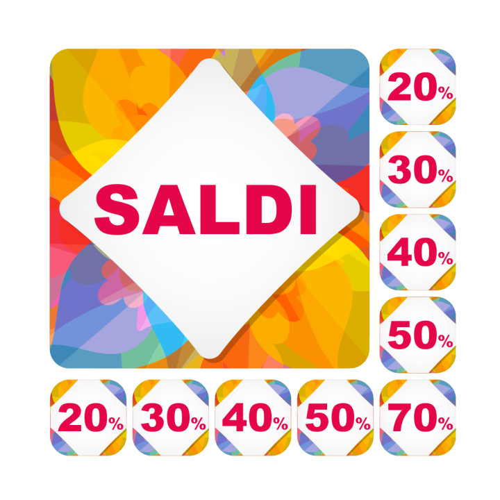Scritte Saldi per Vetrine