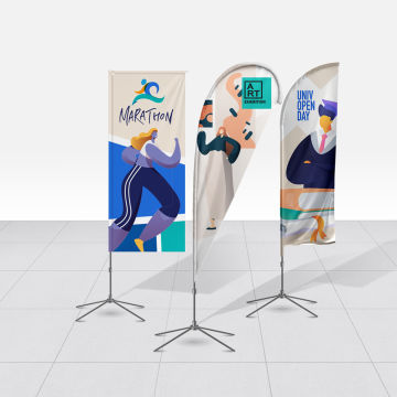 Bandiere da personalizzare con grafica e logo