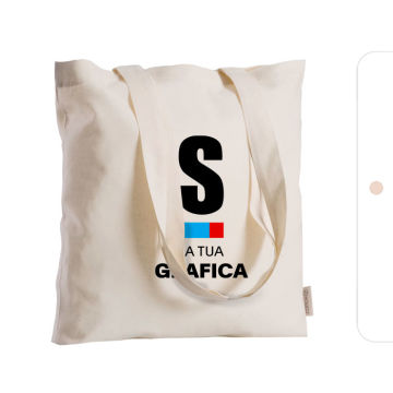Shopping bag GIZA in cotone ecru formato 38x42 cm