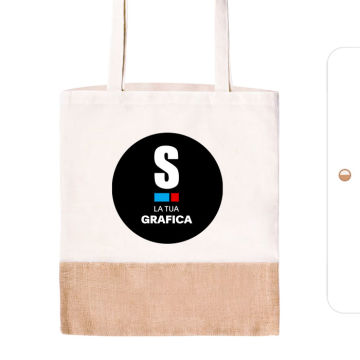 Shopping bag KARA in cotone e juta per eventi e negozi