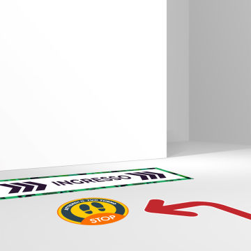 adesivi con logo e grafica da stampare per pavimenti