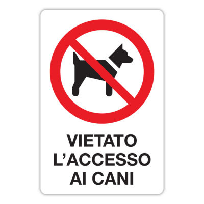 Vietato l'accesso ai cani