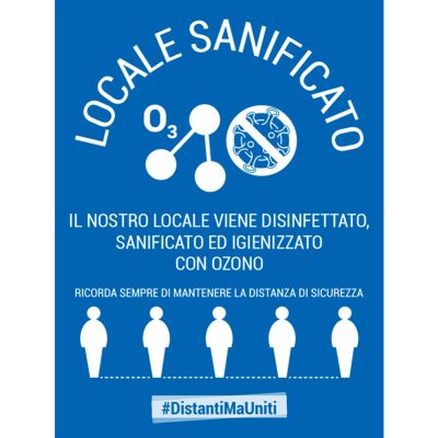 Locale sanificato con ozono