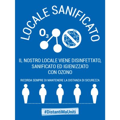 Locale sanificato con ozono