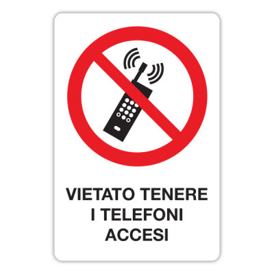 Vietato tenere i telefoni accesi