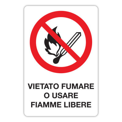 Vietato fumare ed usare fiamme libere