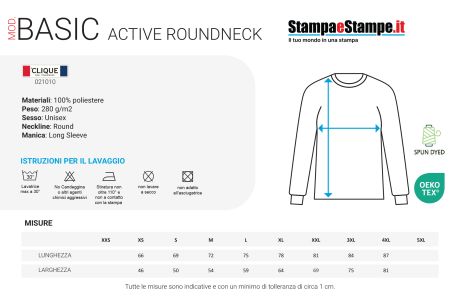Felpa - Basic Active Roundneck - Unisex Adulto