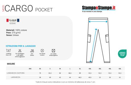 Pantalone - Cargo Pocket - Unisex