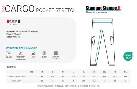 Pantalone - Cargo Pocket Stretch - Unisex