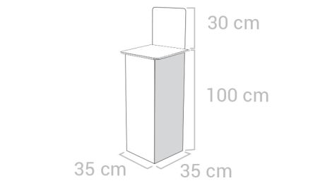 Colonnina Igienizzante - Dispenser - Base 35x35 - Altezza totale 130 cm