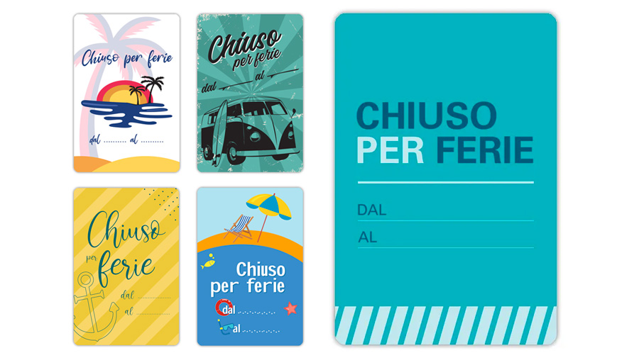 Cartelli Chiuso per Ferie Personalizzati - Stampaestampe.it