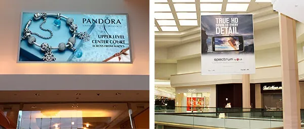 centro commerciale pubblicità spazi interni