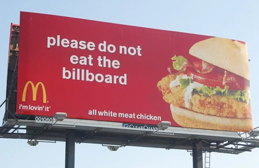 mcdonalds billboard