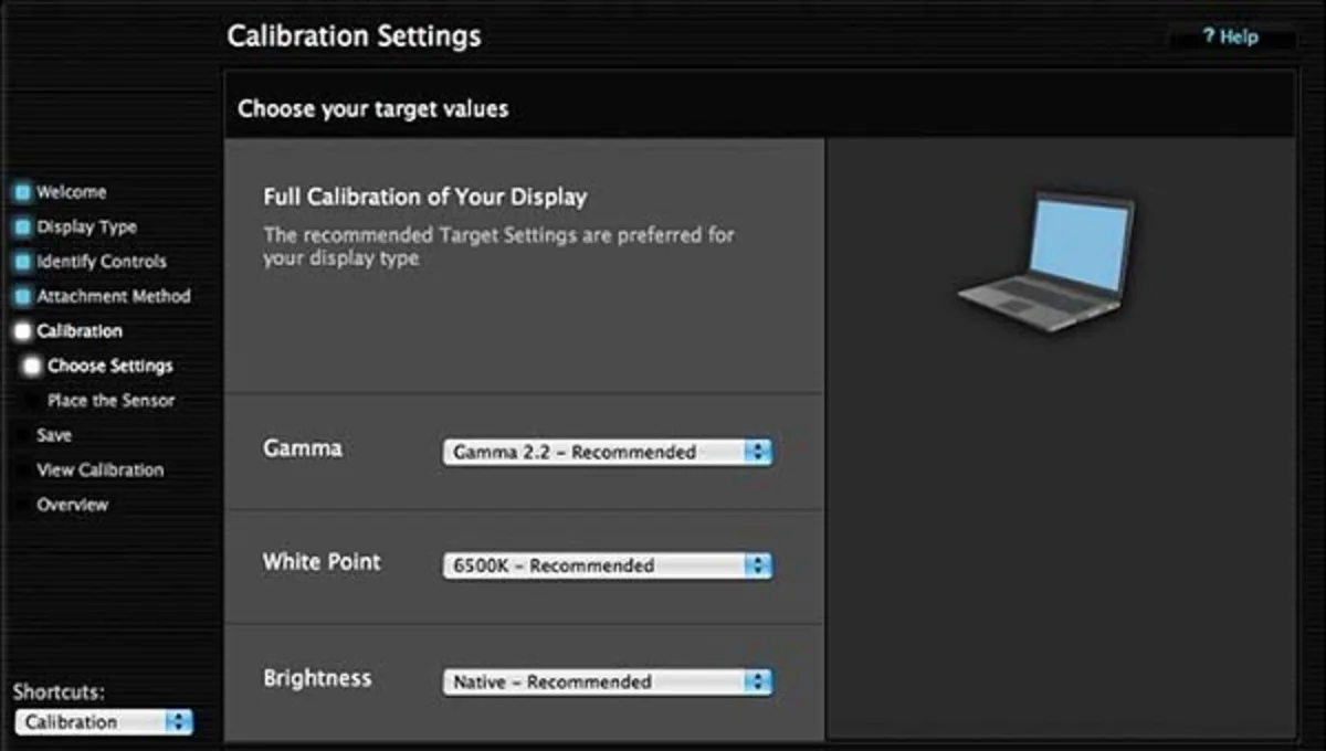 settaggi monitor