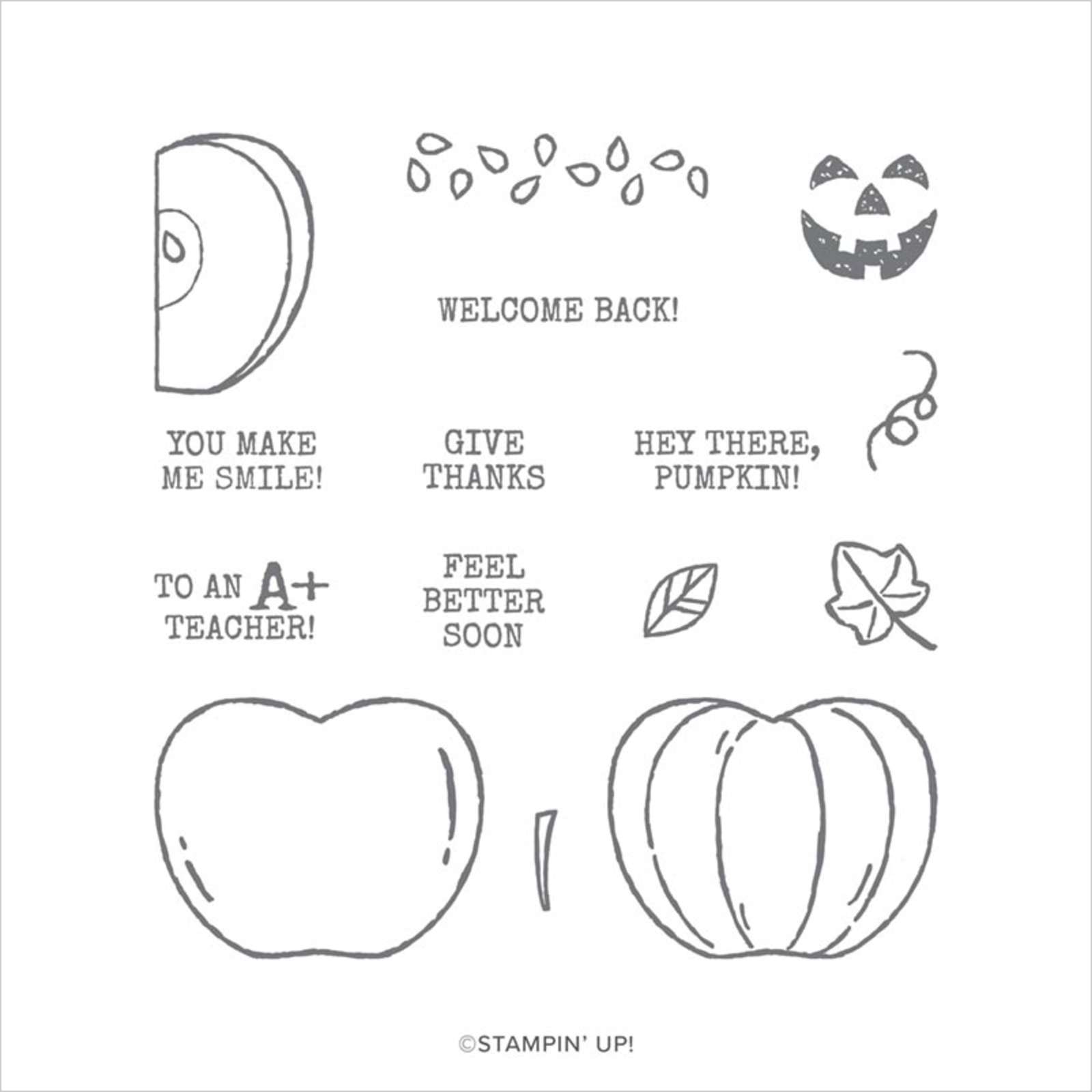 HARVEST HELLOS CLING STAMP SET (ENGLISH)