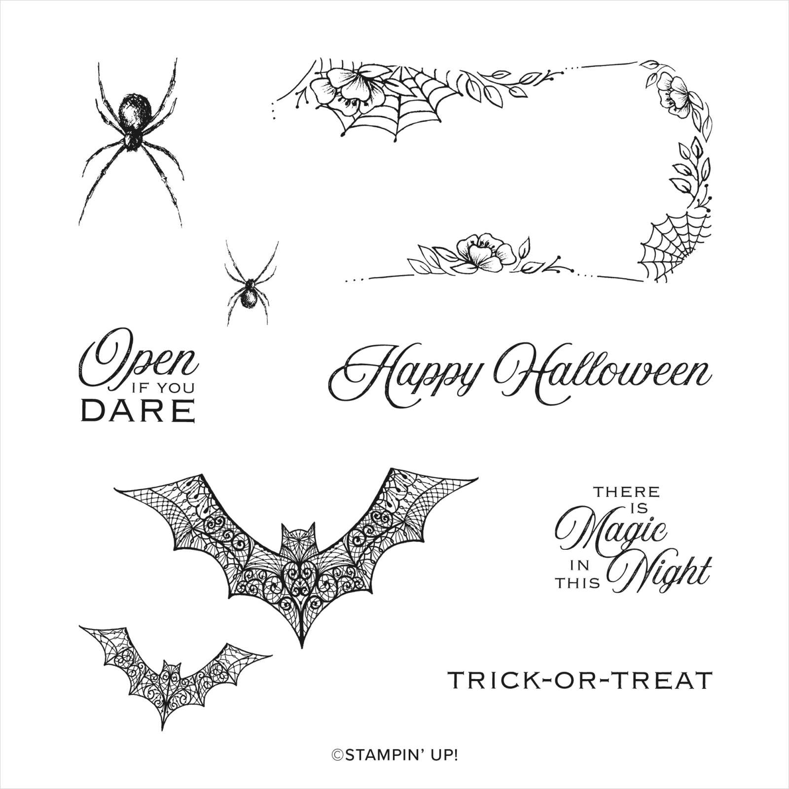 HALLOWS NIGHT MAGIC CLING STAMP SET