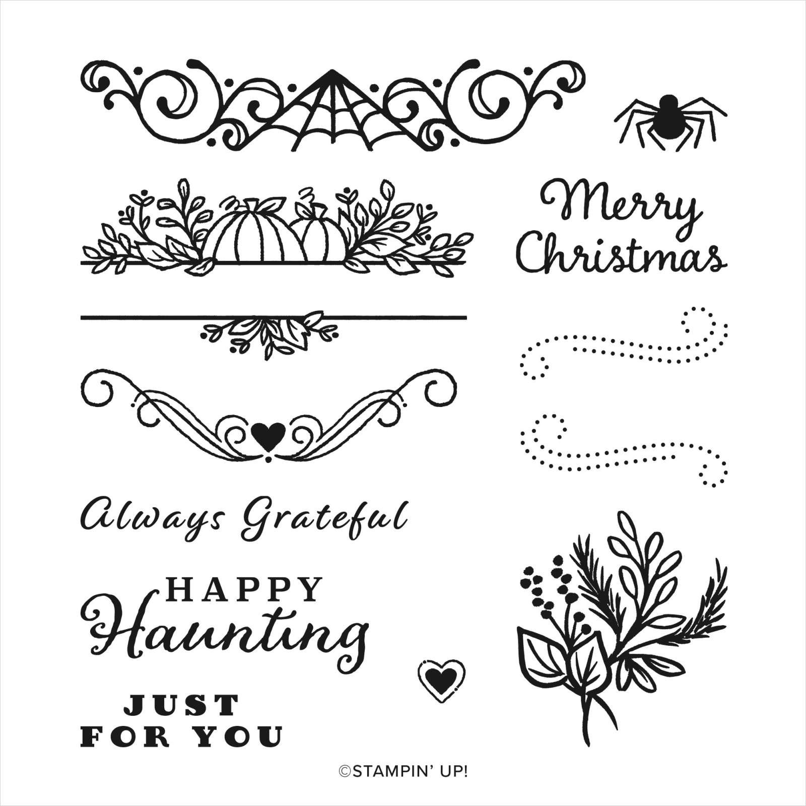 CELEBRATION TIDINGS PHOTOPOLYMER STAMP SET (ENGLISH)