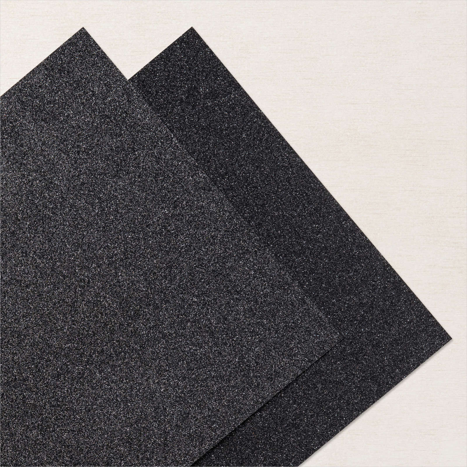 BLACK 12" X 12" (30.5 X 30.5 CM) GLITTER PAPER