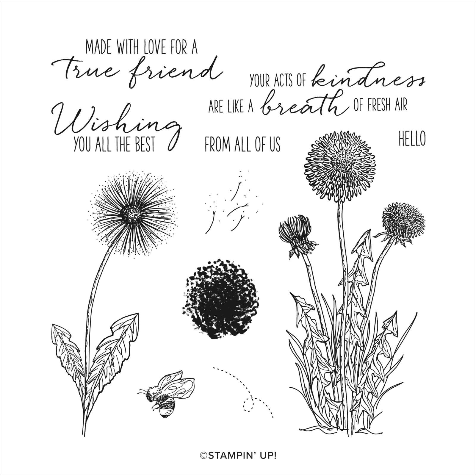 GARDEN WISHES CLING STAMP SET