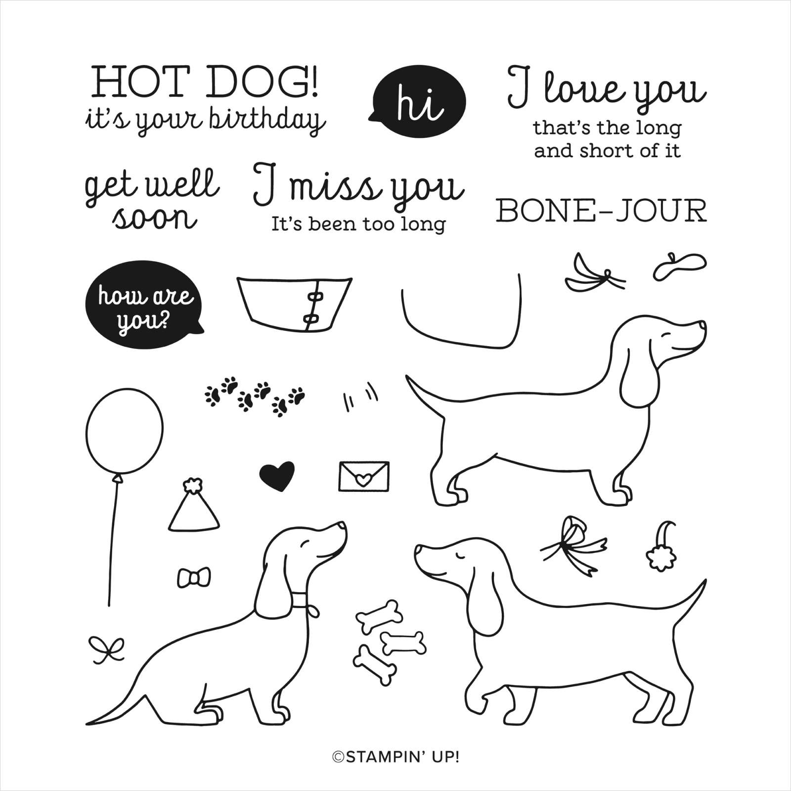 HOT DOG PHOTOPOLYMER STAMP SET