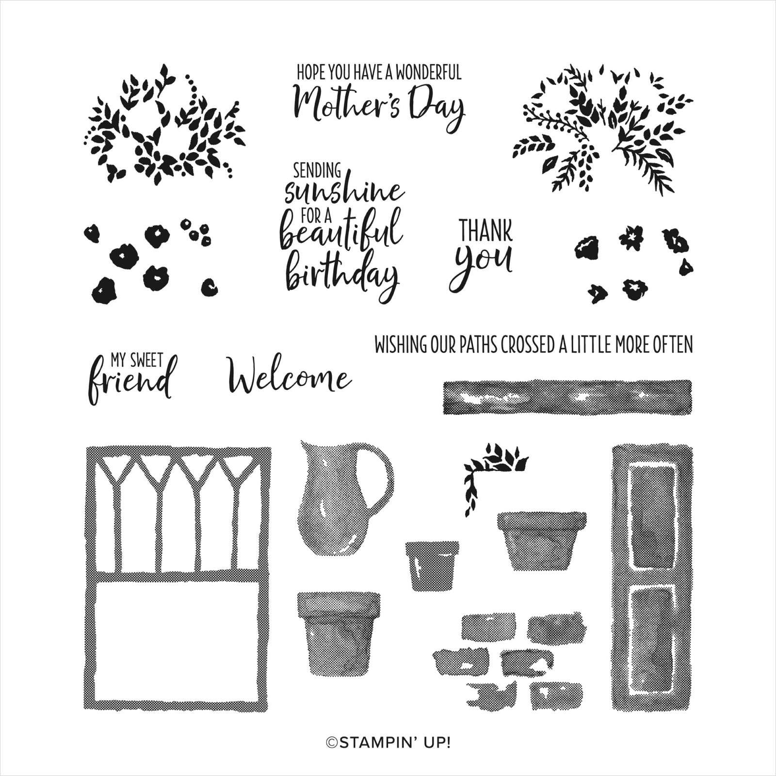 WELCOMING WINDOW PHOTOPOLYMER STAMP SET