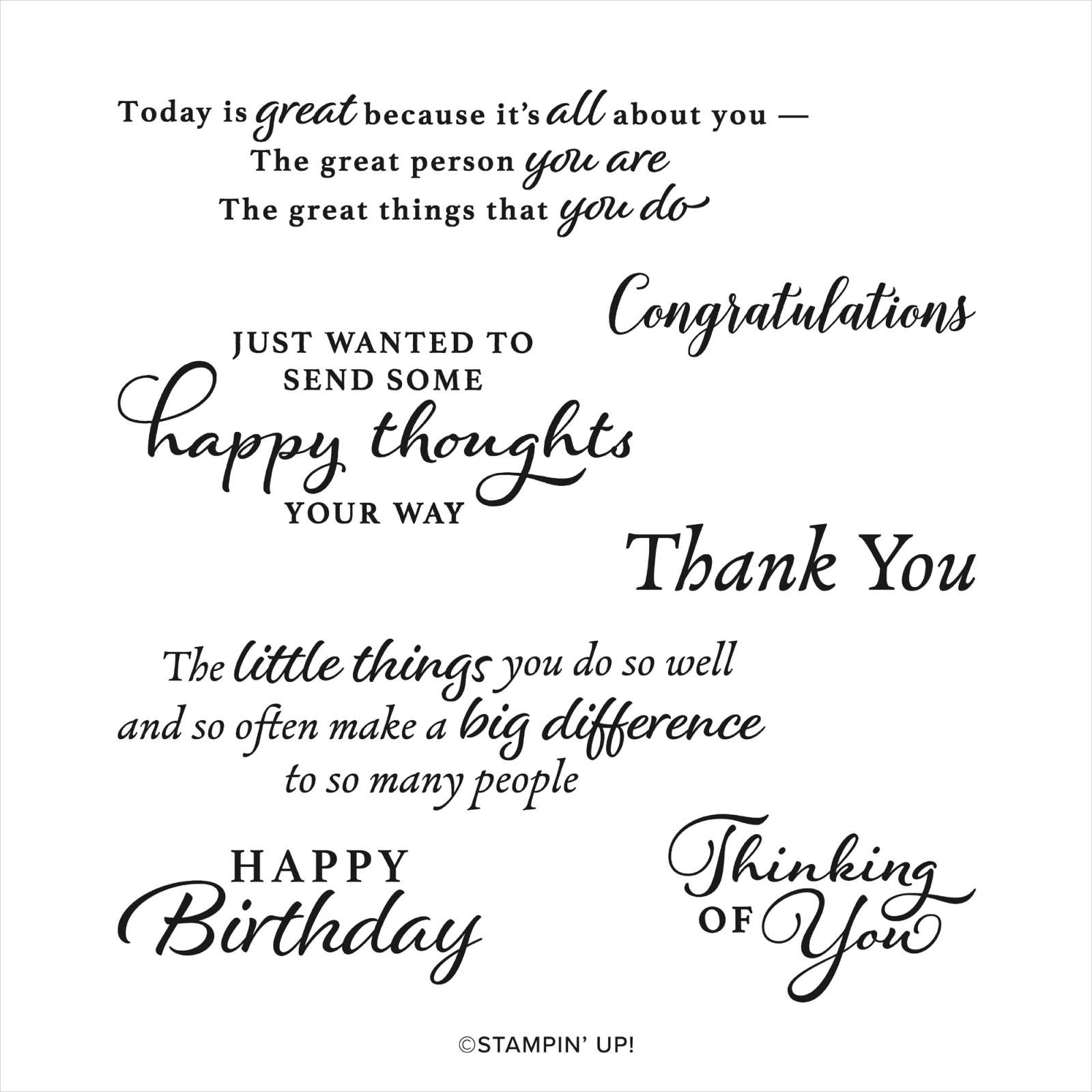 HAPPY THOUGHTS CLING STAMP SET