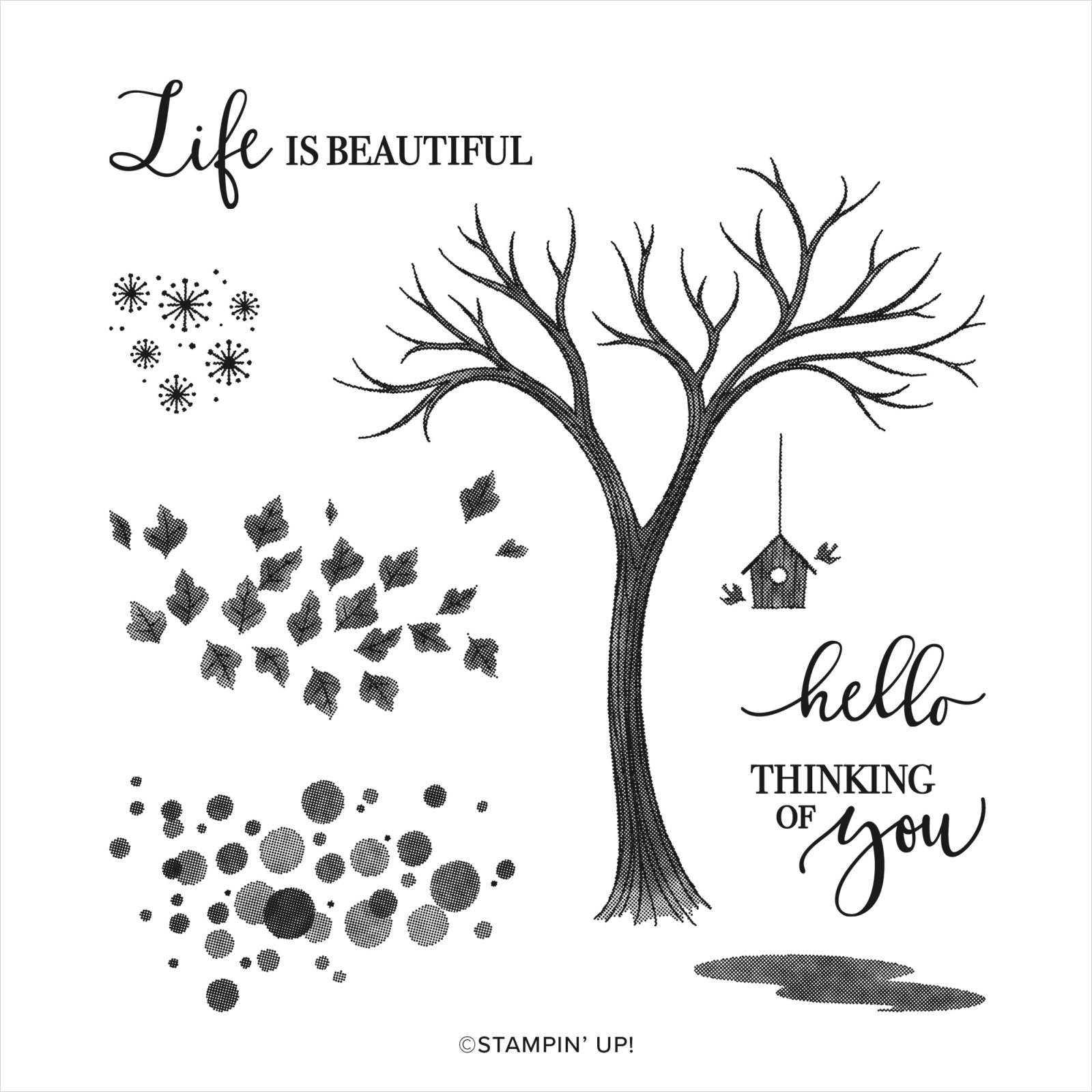 LIFE IS BEAUTIFUL PHOTOPOLYMER STAMP SET