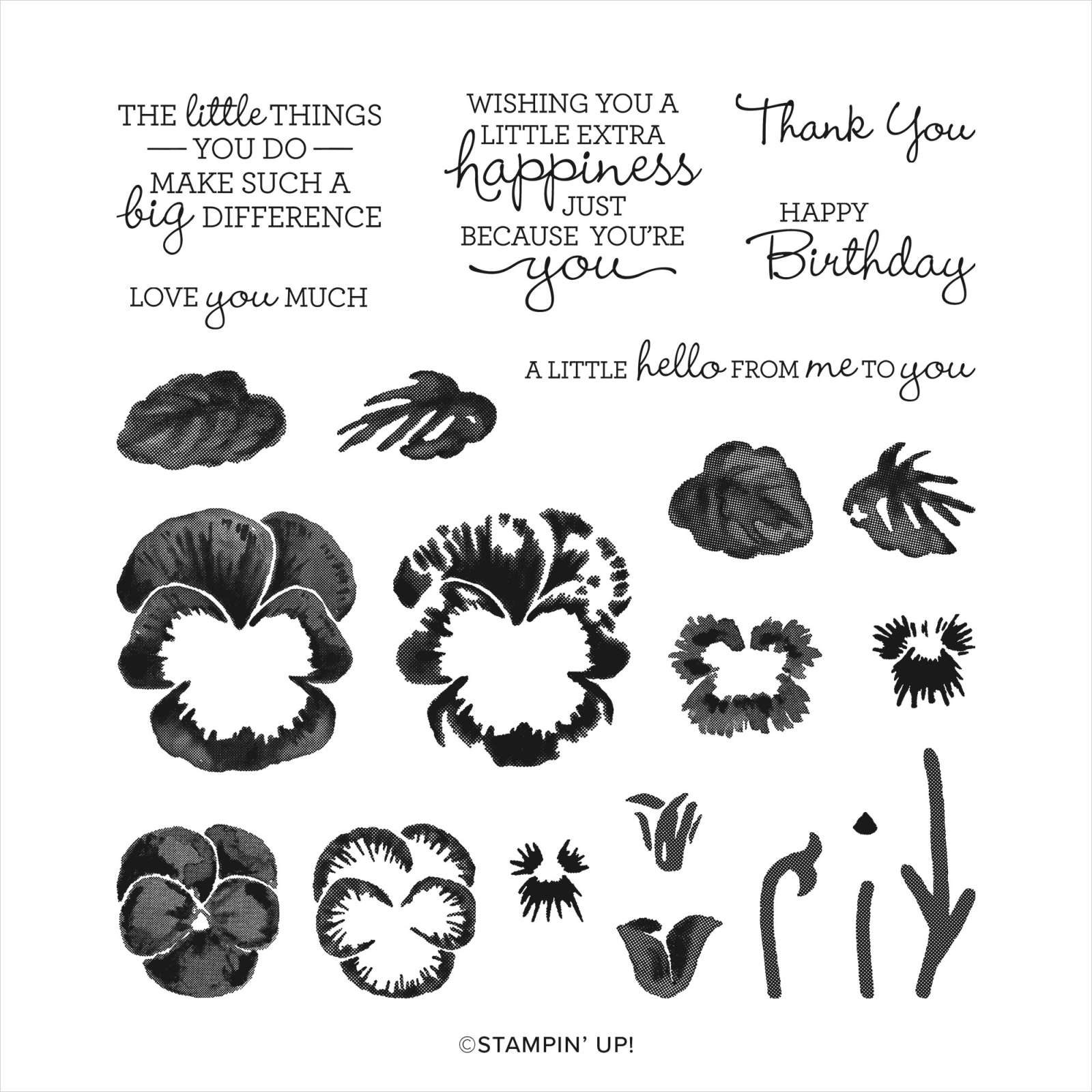 PANSY PATCH PHOTOPOLYMER STAMP SET 