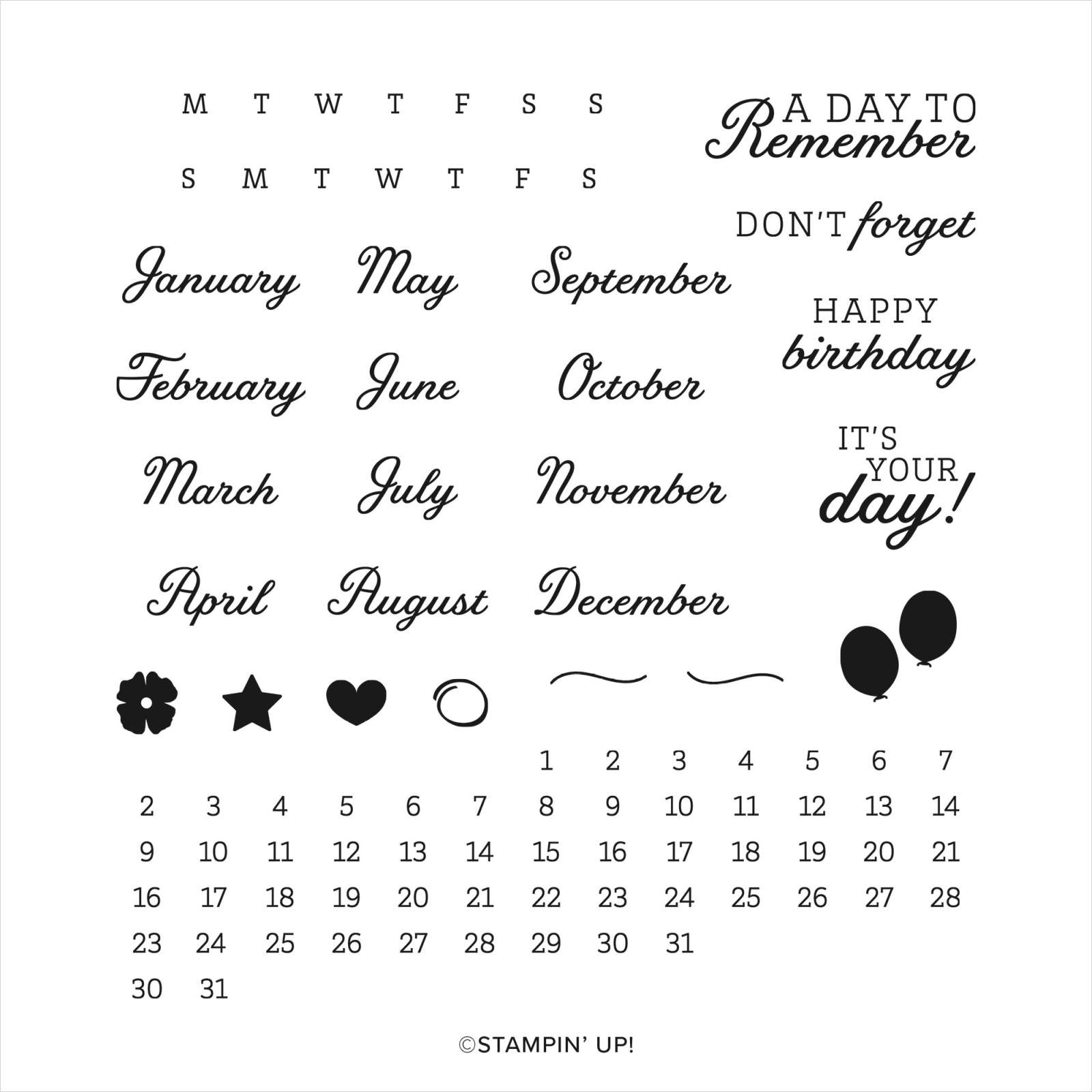 Days to Remember with Expressions in Ink Craft Stamp Create