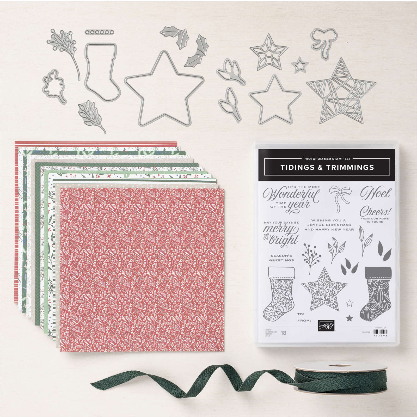 Stampin Up Tidings Of Christmas Suite Collection English