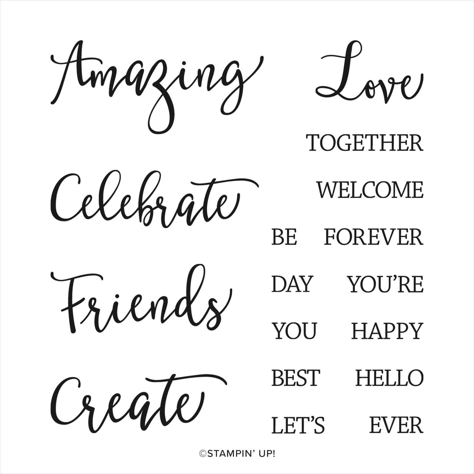 CREATE WITH FRIENDS PHOTOPOLYMER STAMP SET