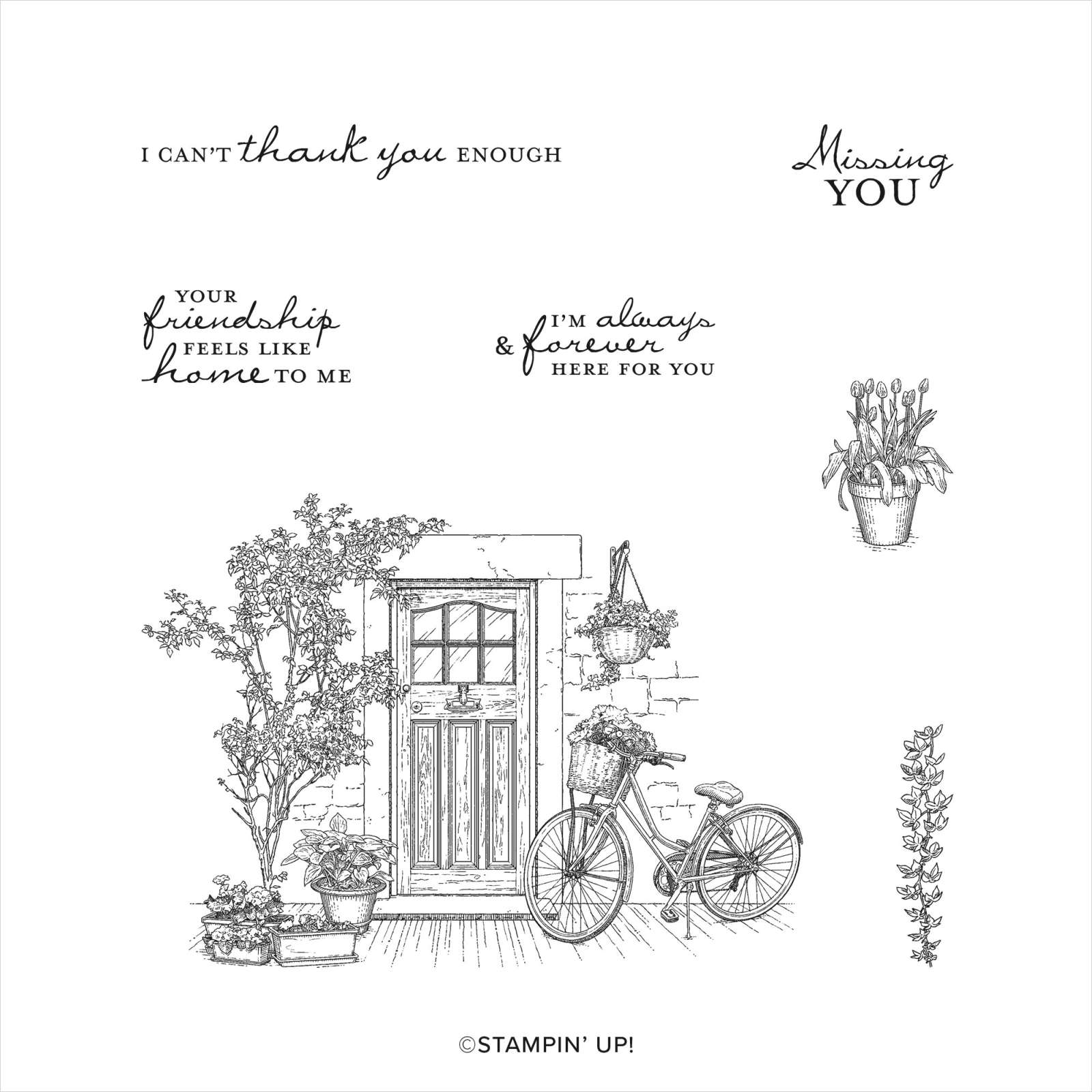 FEELS LIKE HOME CLING STAMP SET (ENGLISH)