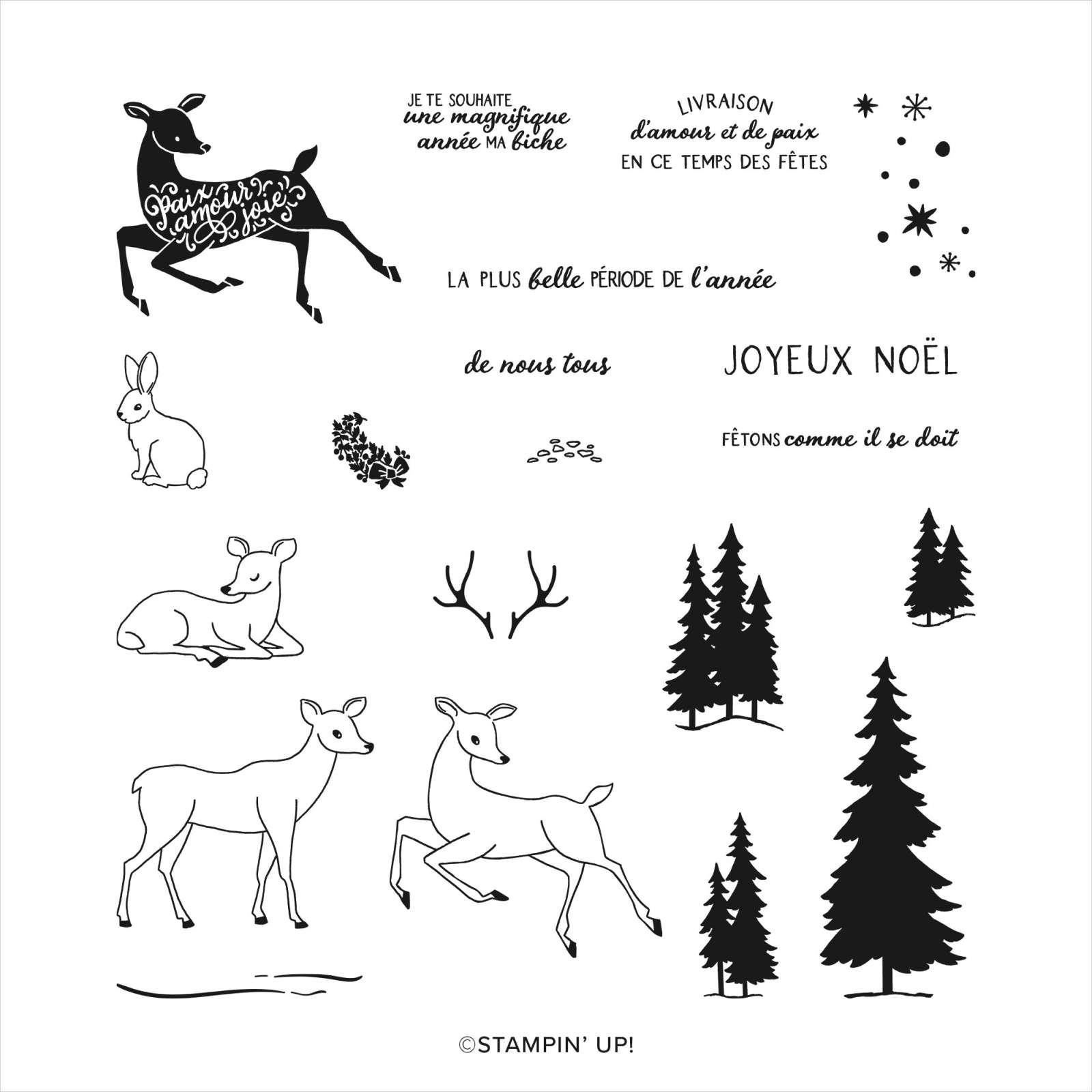 Cerf Paisible Stamp Set By Stampin Up