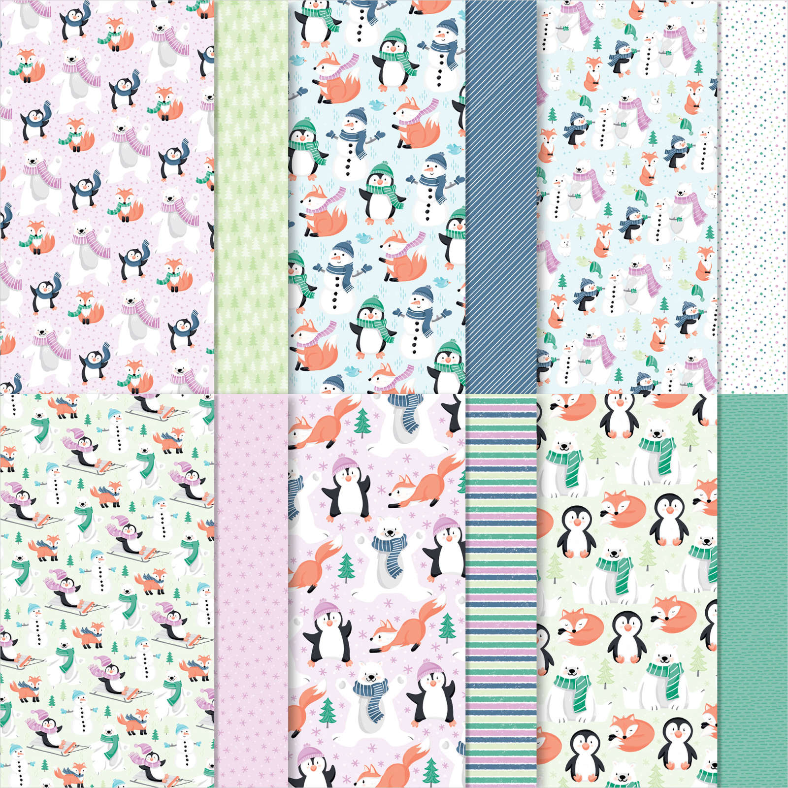 PENGUIN PLAYMATES 12" X 12" (30.5 X 30.5 CM) DESIGNER SERIES PAPER