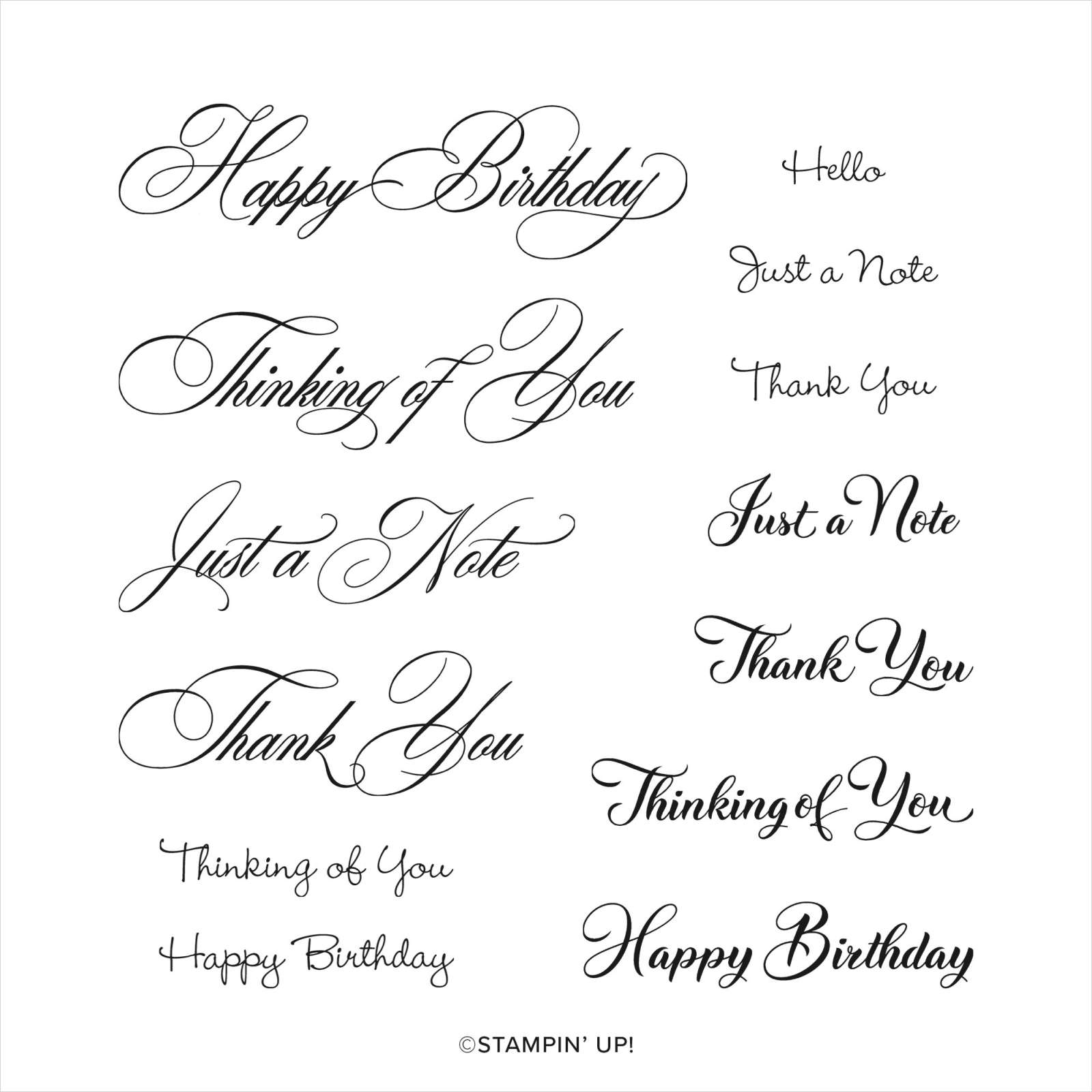 GO TO GREETINGS CLING STAMP SET (ENGLISH)