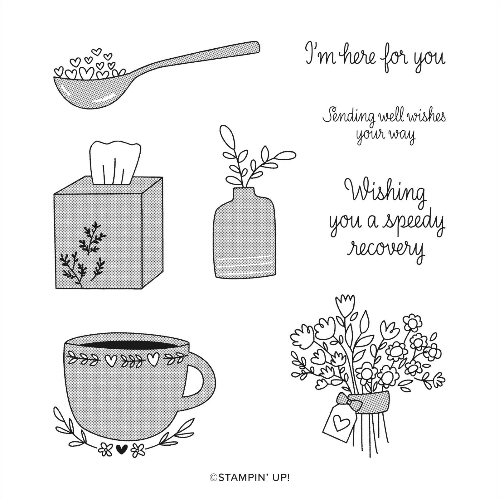 SPEEDY RECOVERY CLING STAMP SET (ENGLISH)