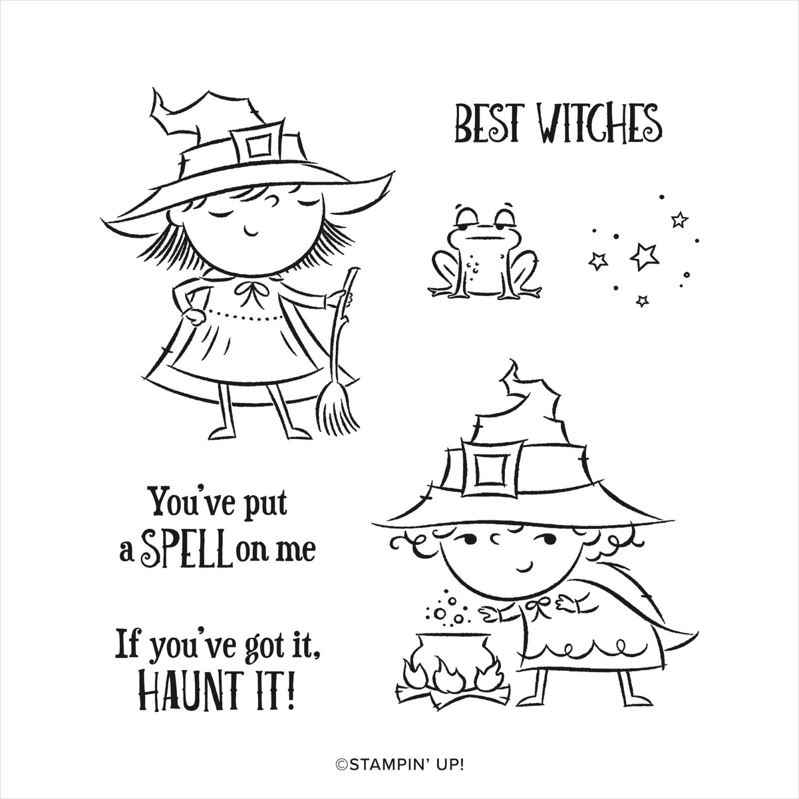 BEST WITCHES CLING STAMP SET (ENGLISH)