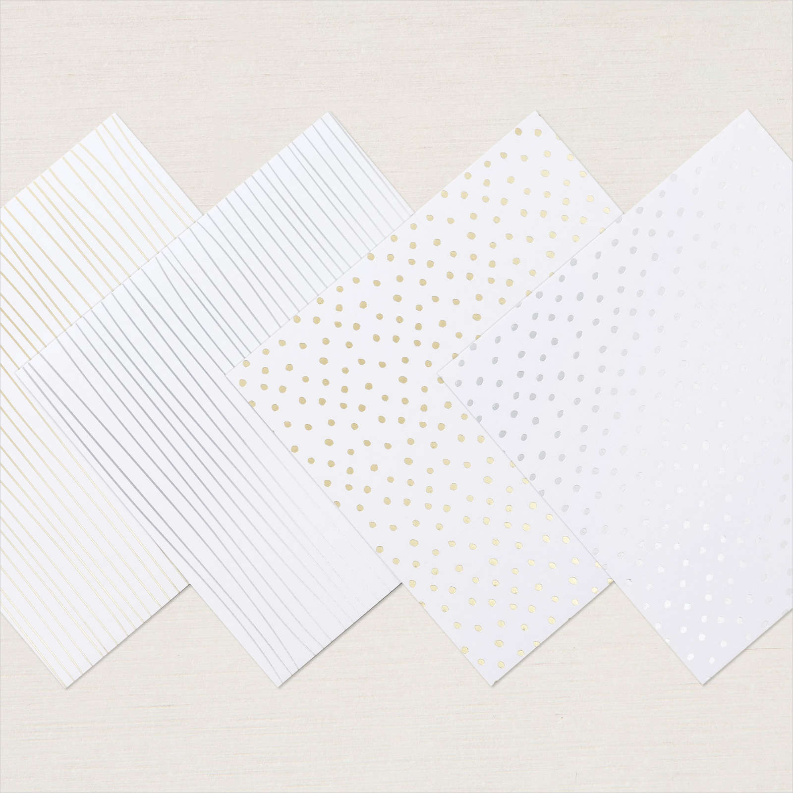 SILVER & GOLD 6" X 6" (15.2 X 15.2 CM) DESIGNER SERIES PAPER